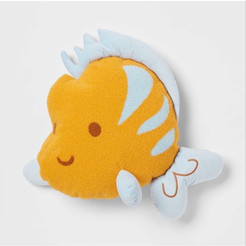 Plush pillow buddy Ariel Flounder kids decorative throw pillow fort Oeko-Tex 16x